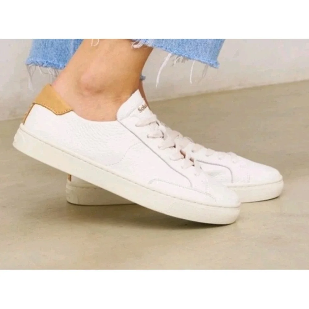Soludos 8.5 Ibiza Classic White Leather Sneakers LNC!